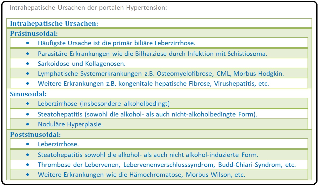 702 Intrahepatische Ursachen der portalen Hypertension